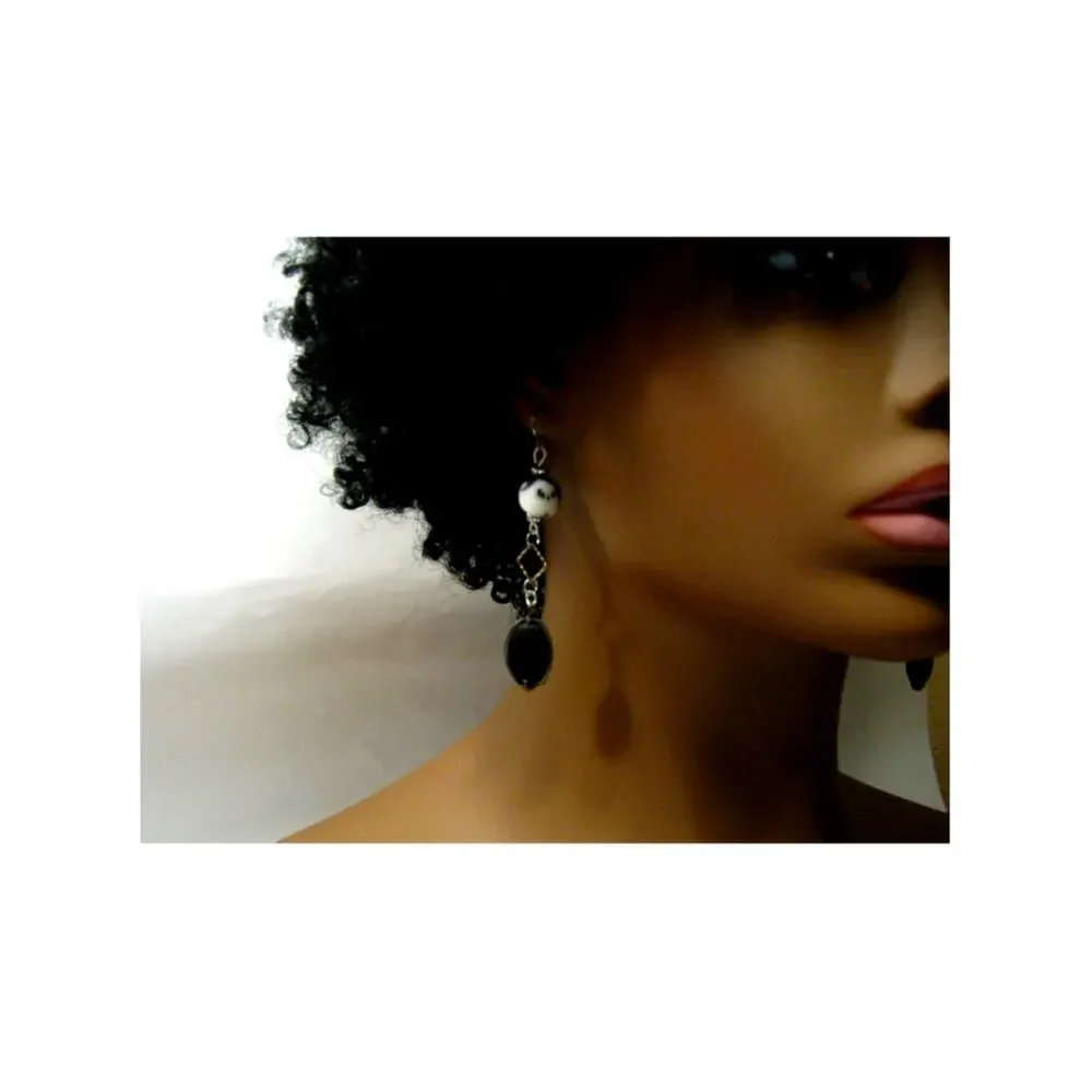 Set of Handcrafted Earrings Crystal drops Red Gold Hoops Krobo Beaded Drops